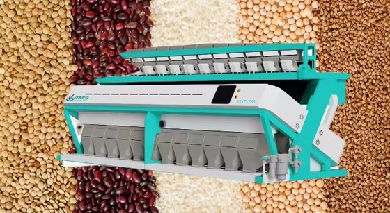 Mesin Penyortir Warna Kacang Beras Cerdas Keluaran Tinggi 11.0 - 19.0 T/H
