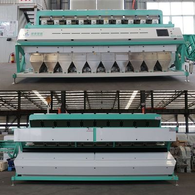 CCD 10 Chutes Mesin Penyortir Warna Optik Untuk Sereal Kacang Kacang