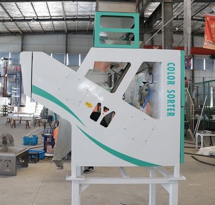 Mesin Sortasi Kacang Kedelai RGB 5400 piksel Penyortir 1.5kwh